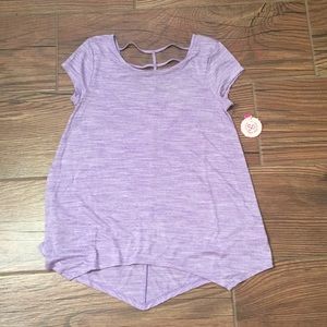 Purple t-shirt with back cutout